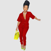 Lässiges, einfarbiges Hemdset